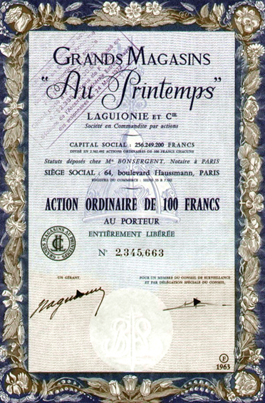 Grands Magasins “Au Printemps”, 1963